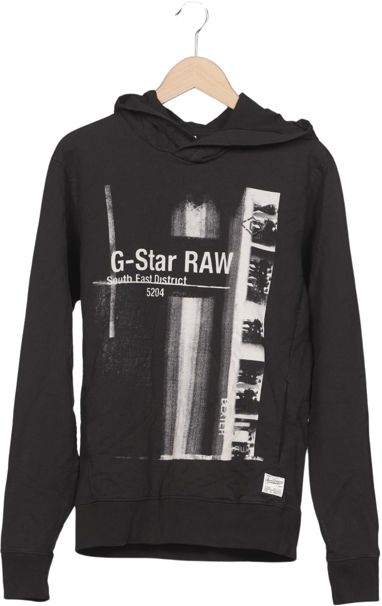G Star RAW Herren Kapuzenpullover, Schwarz, Gr. L, Baumwolle - Second Hand