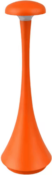 Inspire Essentials Rechargeable Portable LED Mushroom Desk Lamp With Touch Control sand Orange