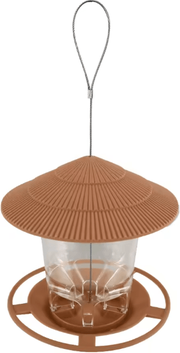 Inspire Essentials Hanging Bird Feeder Peanut Nut Feeding Station For Outdoor Garden brown