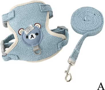 Inspire Essentials Small Pet Vest Harness And Leash Set For Dogs Cats And Bunnies a m