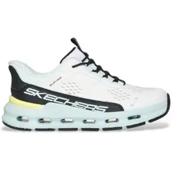 Skechers für Frauen/Mädchen. 303654L Pantoletten Glide Step Vista Lane Hausschuhe weiß (38), 3 bis 5 cm, Schnürsenkel, Lässig, Sportlich, Mu