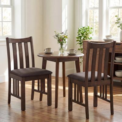 Lirago Rubber Wood Dining Chairs Side Chairs Set of 2 with Slat Back