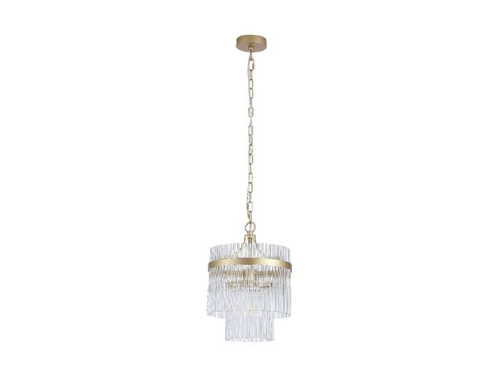 Luxuriöse Pendellampe Lara 1-Flammig Gold, Transparent Searchlight