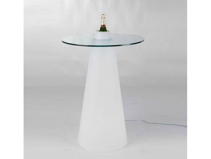 SLIDE table basse lumineuse PEAK (Ø 80 h 120 cm - Polyéthylène)
