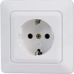 Kopp 917313001 HK02 - Schutzkontakt-Steckdose Komplettgerät, arktisweiß