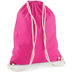 Westford Mill Baumwoll Turnbeutel Sportbeutel W110 fuchsia 37 x 46 cm