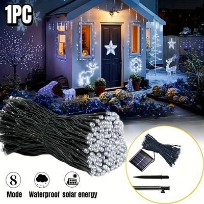 Multicon Wholesale Hub Solar String Lights LED, Starry Sky Lights For Outdoor Garden, Yard, Christmas, Halloween Decor white 1pc 100 Led