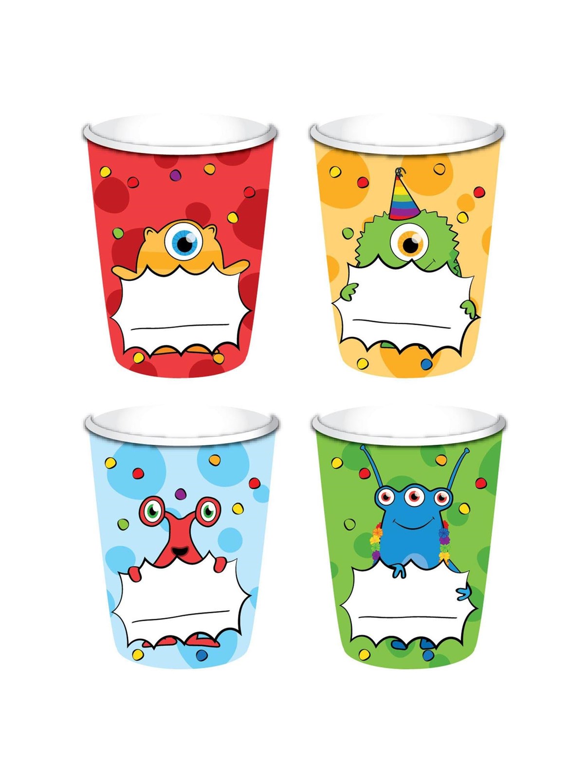 Haza Witbaard Cups Monster Party 8 pcs.