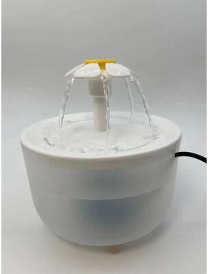 Uplifted Finds 1200mL Auto Filter Pet Water Fountain Electric Mute Cat Drinker white Opaque usb 5 V