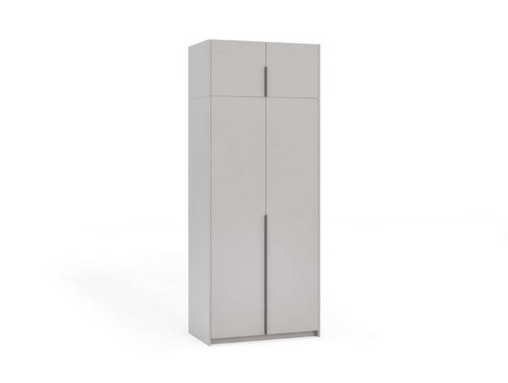 Masseno Drehtürenschrank AMARA 100 cm Kleiderschrank 2 Türen Schlafzimmerschrank Kaschmir
