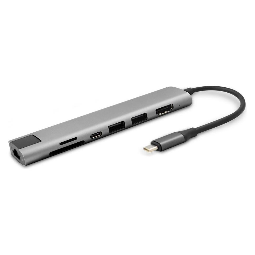 Epico 7in1 Multimedia Hub 8K with USB-C connector - space gray (USB-C, 7 Ports) (9915112100071)