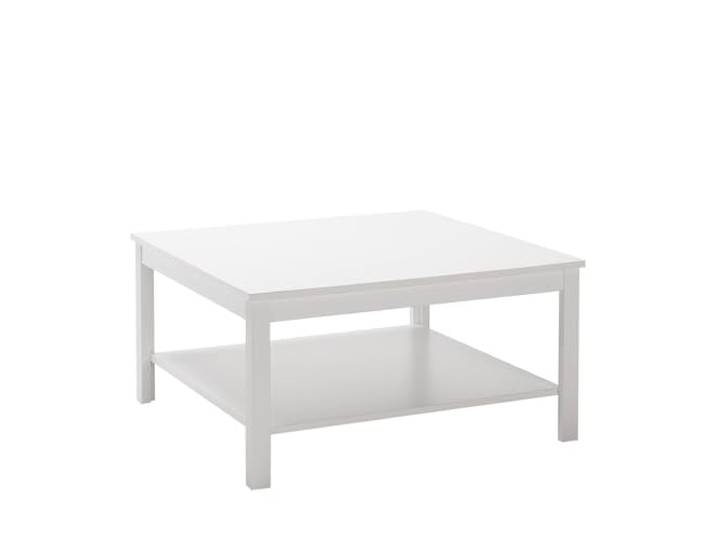 Hanah Home Moderner weißer Couchtisch, 80 x 40 x 80 cm 100% melaminbeschichtete Spanplatte, 16 mm stark Stilvoll und funktional für jeden Wohnraum