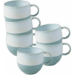 Like. by Villeroy & Boch, Tasse, Perlemor Aqua Henkelbecher (290 ml, 6x)