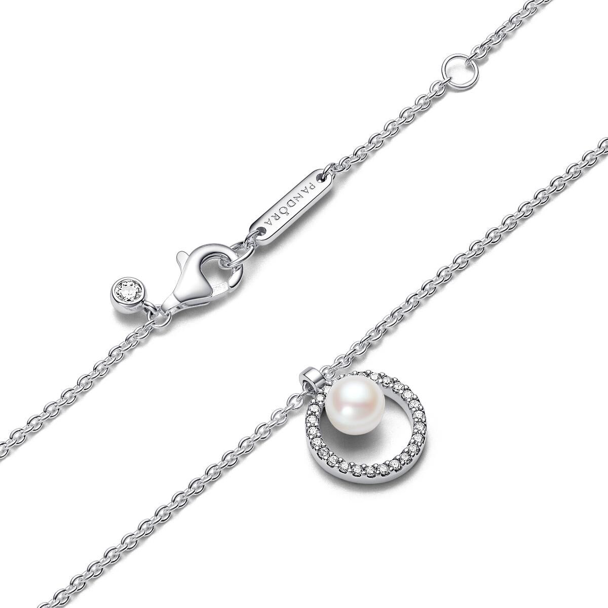 Pandora Timeless hopea helmikaulakoru 45cm pavé 393165C01-45