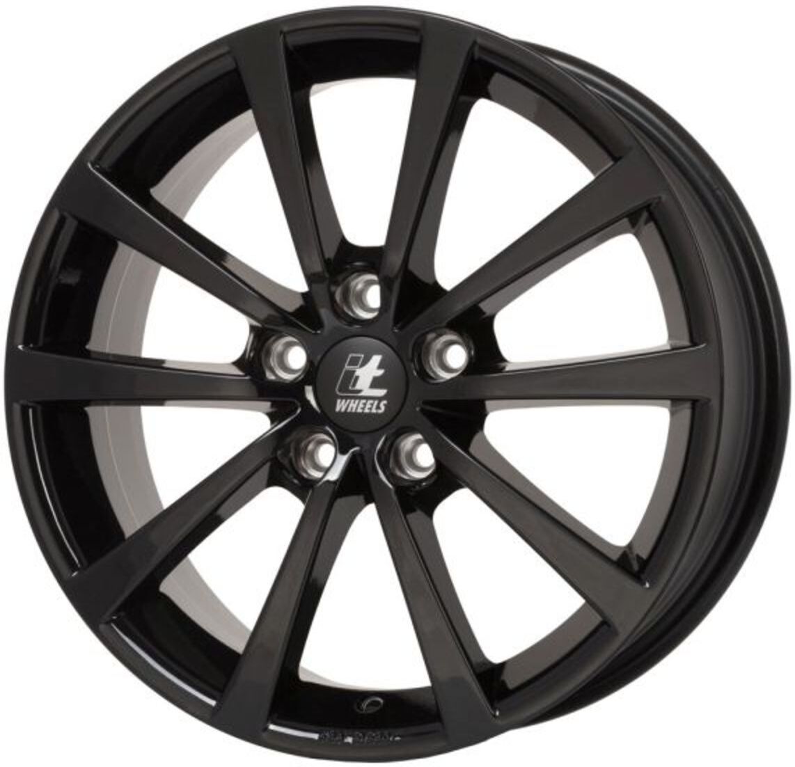 Alufelge 17 zoll ITWHEELS Alice 5x120 7J ET35, Farbe Schwarz Glänzend