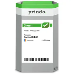 Prindo, Druckerpatrone, kompatibel mit Canon CLI-36 mehrere Farben