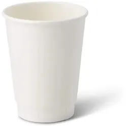 COVR Weißer Pappbecher ohne Plastikfolie, doppelwandig, 40 cl / 14 oz (500 Stück)