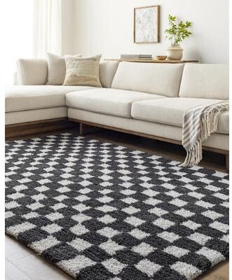 Livabliss Abbey Transitional Checkered Area Rug