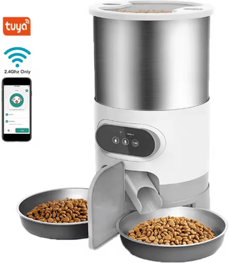 Inspire Picks Smart APP Automatic Pet Feeder Double Meal Remote Feeding Dispenser For Cats & Dogs a 3l Wifi