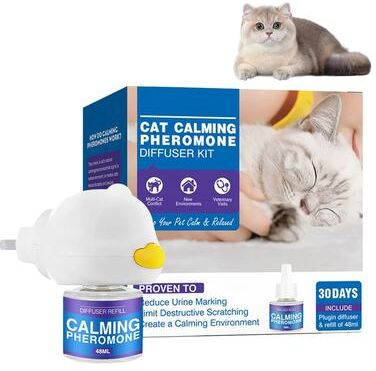 Uplift Essentials 48ML Calming Pheromone Diffuser Kit Long Lasting Electric Stress Relief Plug In For Cats & Dogs cat