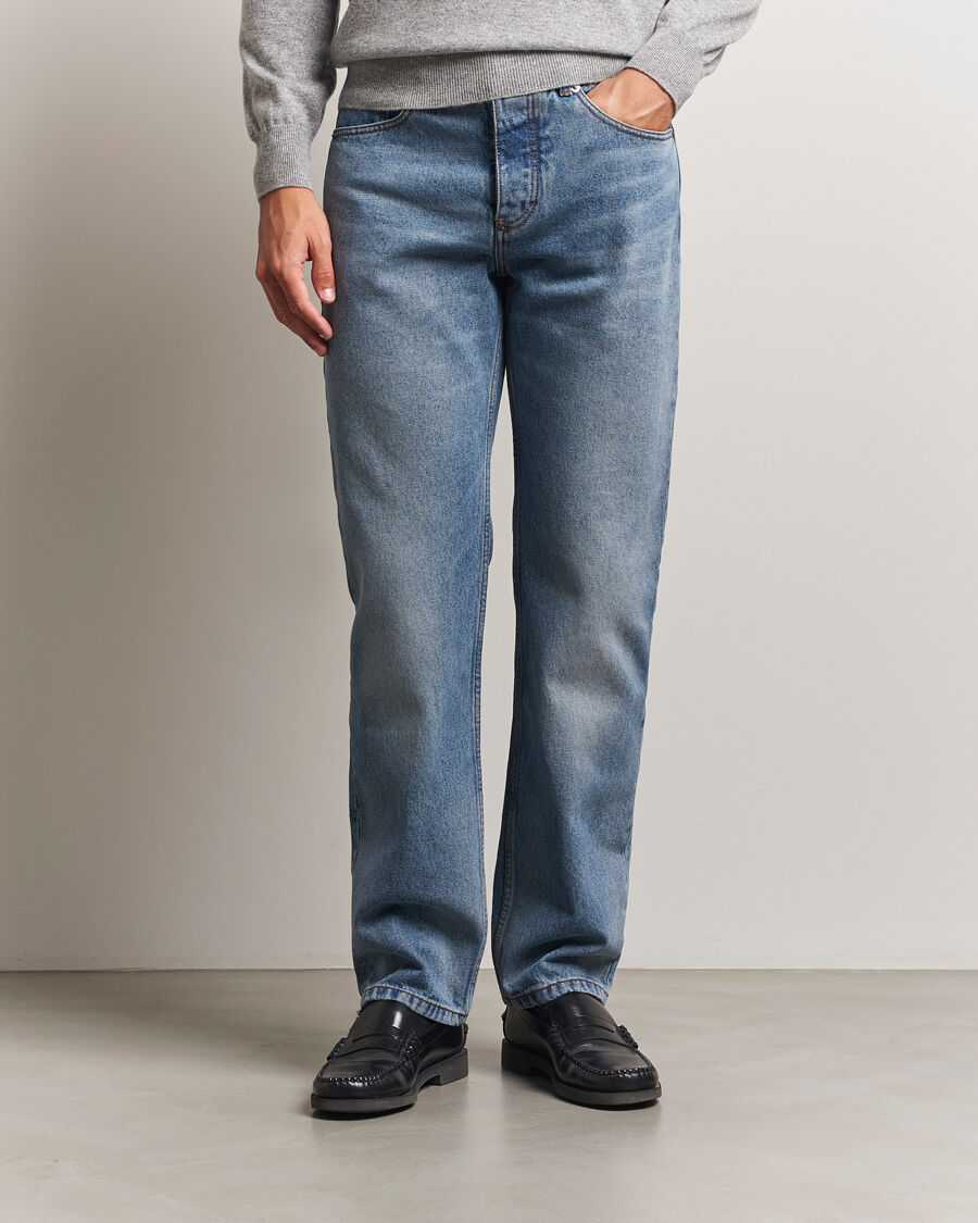 AMI Classic Fit Jeans Used Blue men W33 Blå