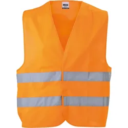 James & Nicholson Unisex Sicherheits Weste für Erwachsene Warnschutz-Weste JN815 fluorescent orange one size