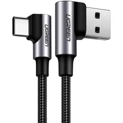 Ugreen Ladekabel – USB-A auf USB-C für Smartphones und anderes, 90 Grad Winkel beidseitig, 20W, 1,0 m