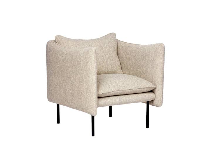 Fogia Tiki Sessel Small Barnum sand angle beige-Schwarz