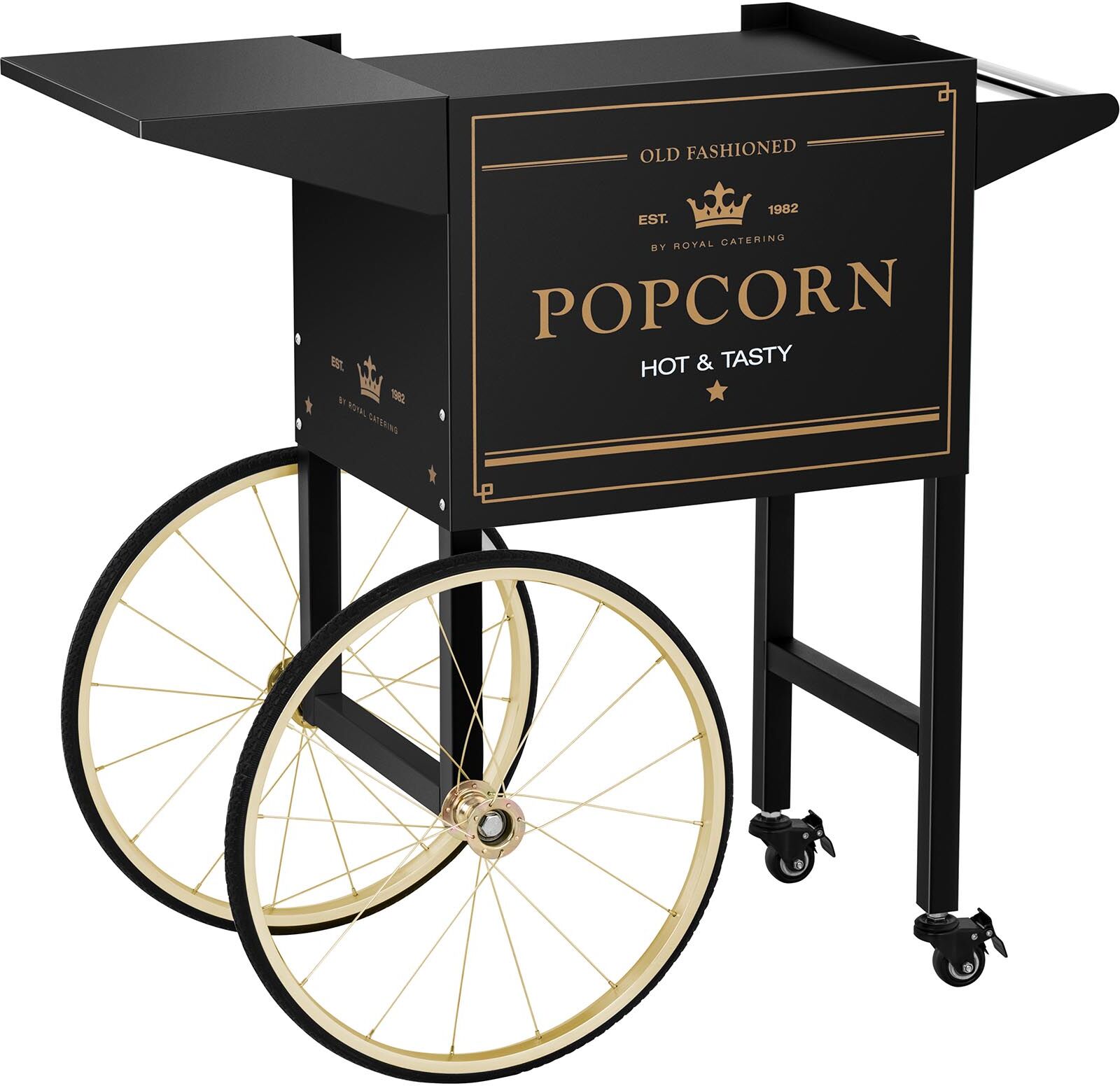 Royal Catering Popcorn trolley - black and gold RCPT-BGWG-1