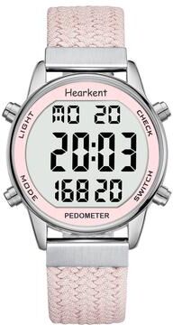 Perfect Picks Market Hearkent Pedometer Watch Digital Step Counter Watch With Calorie & Mileage Tracker For Walking pink