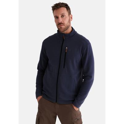 Outdoorjacke HERO BY JOHN MEDOOX "JOEL Outdoorjacke", Herren, Gr. 3XL, blau (navy), angeraute Sweatware, 65% Baumwolle, 35% Polyester, regular fit, Jacken Outdoorjacke, HERO by John Medoox JOEL Jacke Herren light