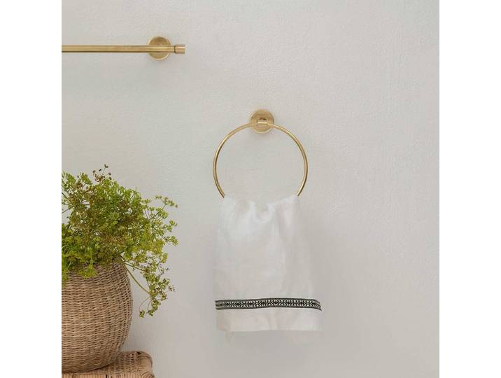 Porte serviette rond en laiton Vito