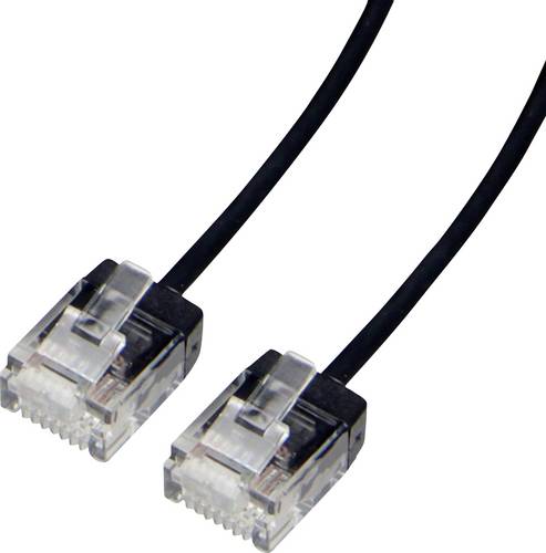 Roline 21.15.4465 RJ45 Patchkabel CAT 6a U/UTP 5m Schwarz 1St.