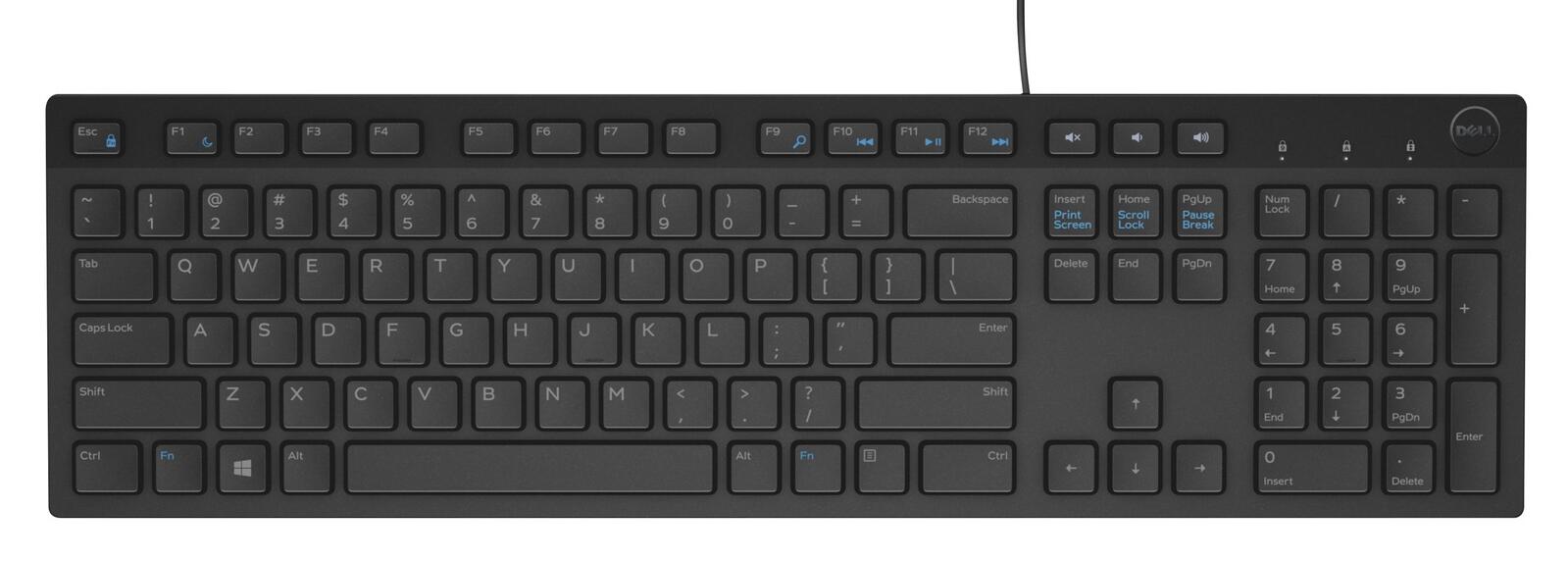 Dell KB216 kabelgebundene Tastatur - QWERTZ DE - schwarz 580-ADHE