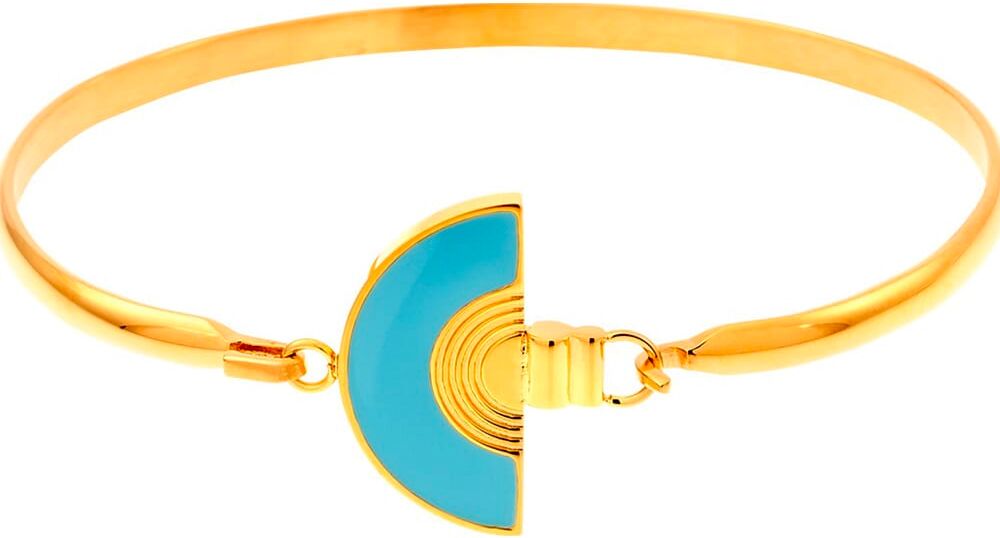 Jonc Mississipi En Acier Jaune Et Laque Femme