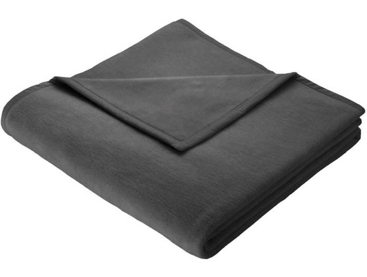 Wohndecke BIEDERLACK Unicolour , grau (anthrazit), B:150cm L:200cm, Baumwolle, Polyacryl, Polyester, Wohndecken, Wohndecke, in vielen Farben, Kuscheldecke
