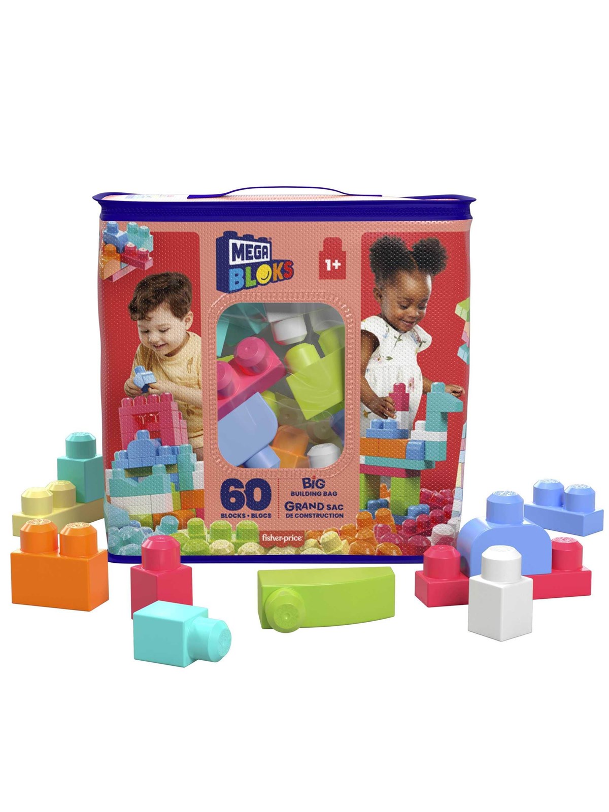MEGA Bloks First Builders Große Bausteintasche Pink