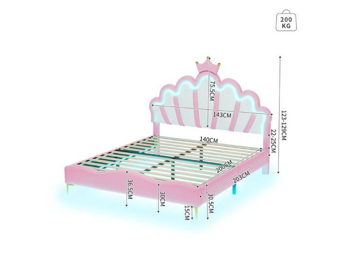 Feuille épaissie Structure de lit Deuxième génération épaissie et accueillante couleur 140 * 200cm plat lit double lit de princes