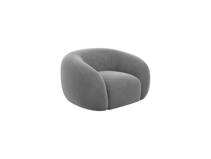Design Loungesessel „Serano“ mit Samtbezug Samtbezug Dunkelgrau BLOOMINGLOFT Collection