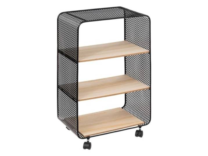Five Etagere Metal/Bois 3 Cases\, Noir