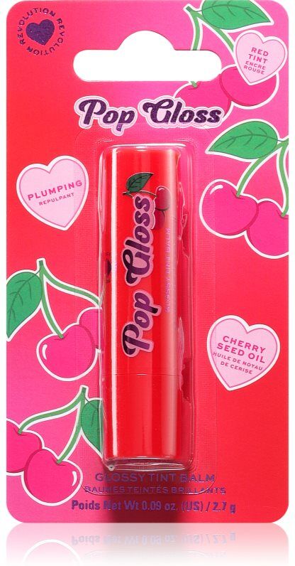 I Heart Revolution Pop Gloss tinted lip balm shade Cherry Red 2.7 g