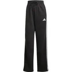 ADIDAS Damen Hose Essentials 3-Streifen Open-Hem French Terry, Größe S in Schwarz Schwarz