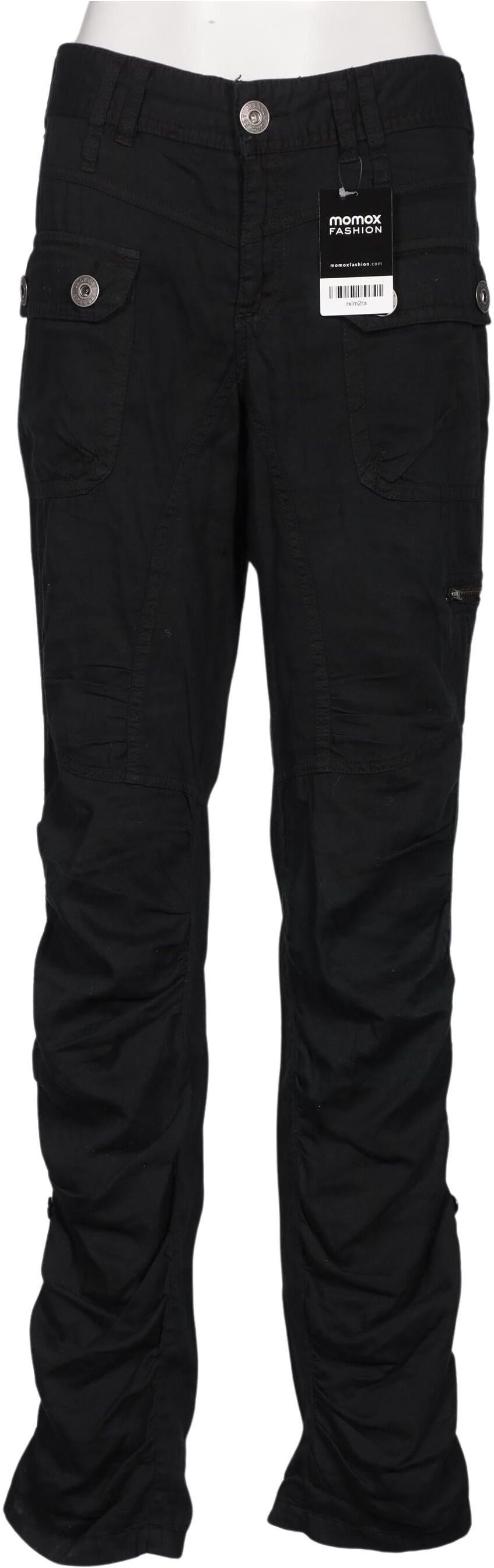 Jackpot Damen Stoffhose, Schwarz, Gr. EU 38, Baumwolle - Second Hand