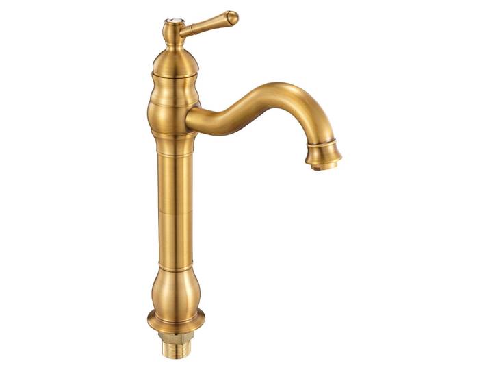 VEVOR Robinet de lavabo monocommande Robinet avec vidage à bouton-poussoir\, robinet pour lavabo de cuisine Robinet de lavabo\, mitigeur monocommande pour salle de bain camping-car lavabo corps laiton