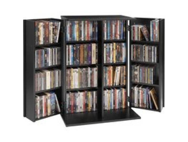 VEVOR DVD-Schrank mit 16 Fächern, Medienaufbewahrungsschrank Standschrank 610 x 368 x 846 mm, Platzsparendes CD-Schrank für CDs DVDs Bücher Spiele-Discs, Wohnzimmer Homeoffice Aufnahmestudio, Schwarz