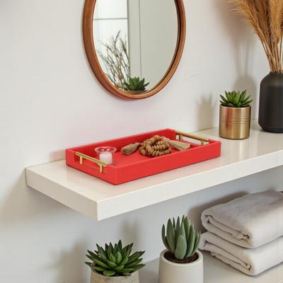 Cheungs Lusan Faux Shagreen Tray with Handles