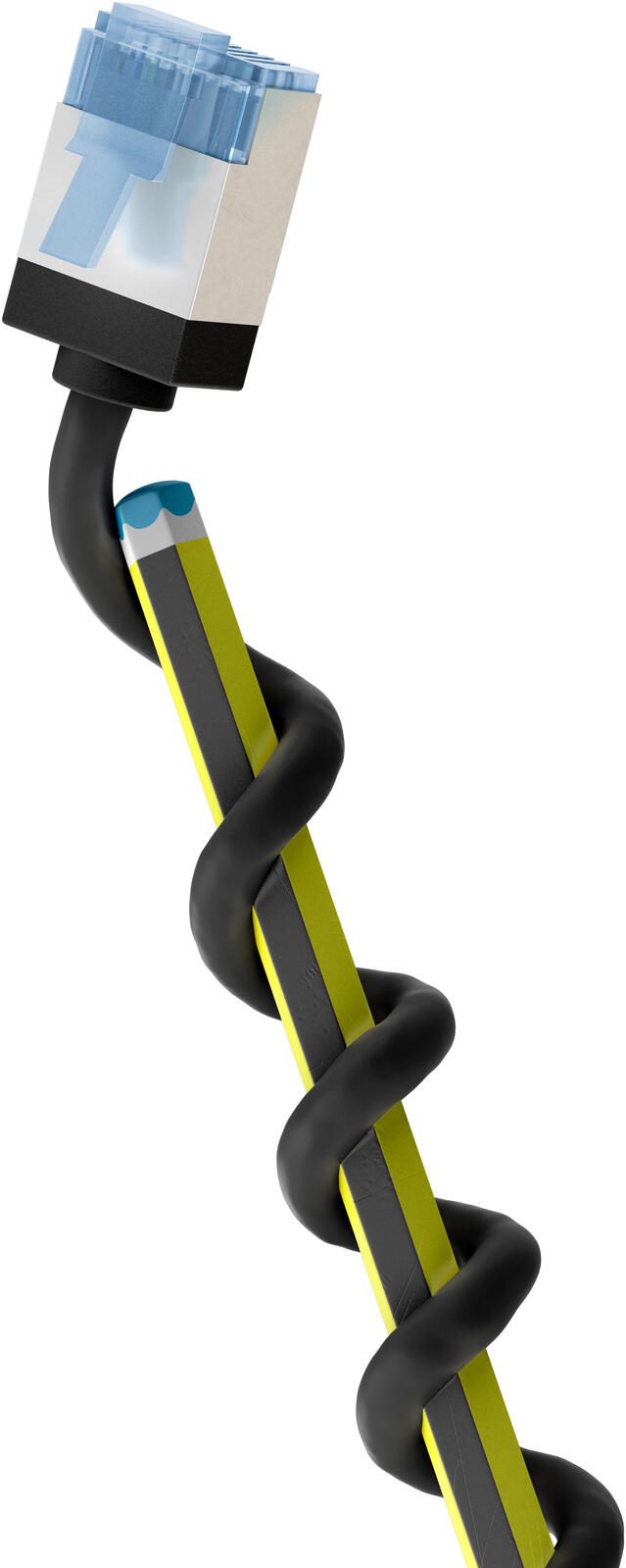 goobay LAN-Kabel CAT6A 15m schwarz 74324