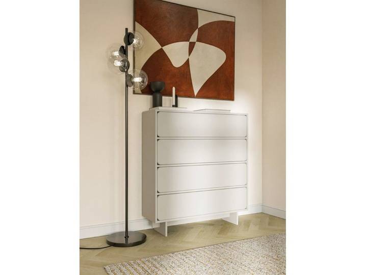 Commode à quatre tiroirs - WUWU - 101 cm - grège