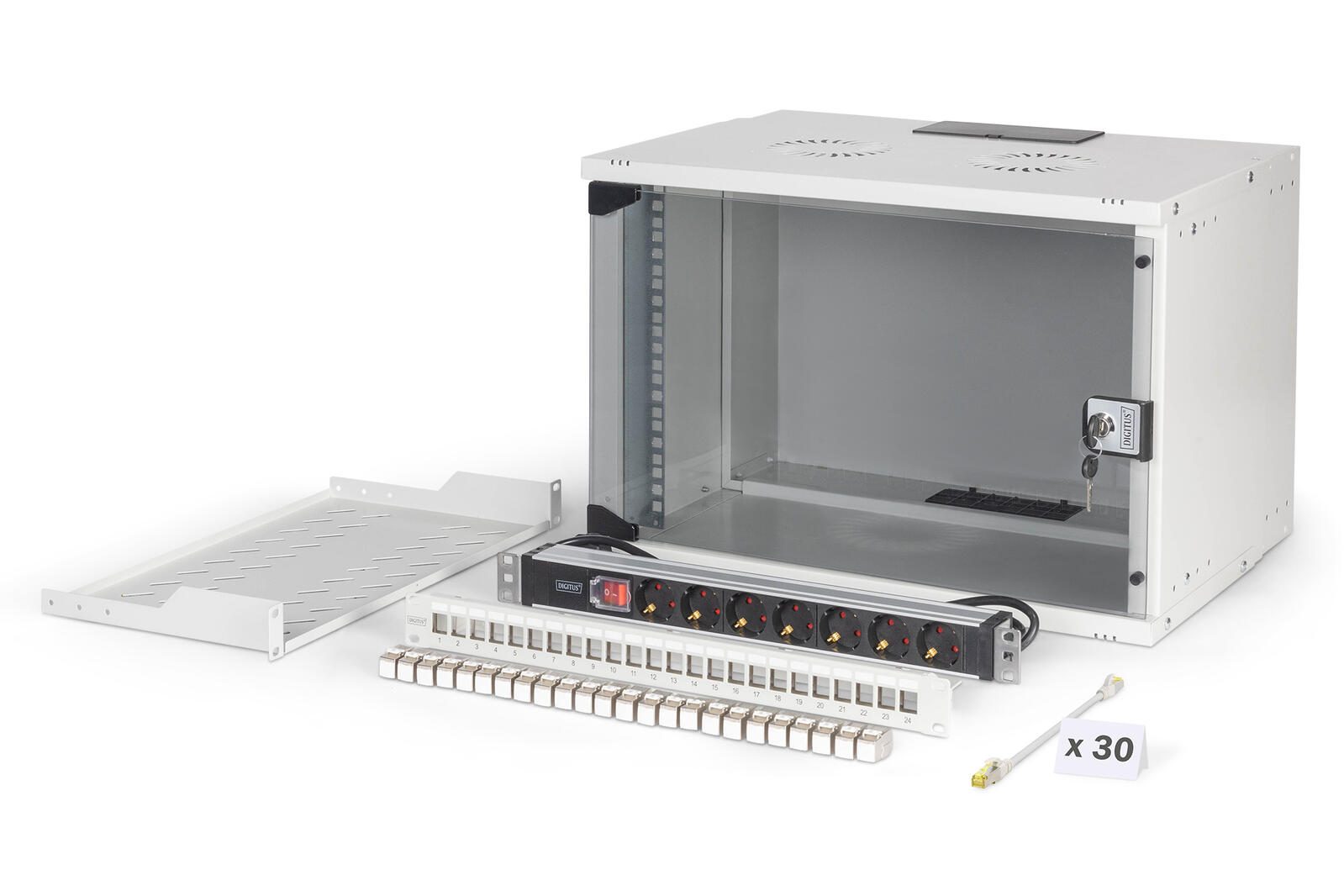 Digitus Netzwerk-Set SOHO Pro, 483 mm (19") - 7HE, 540 x 400 mm (B x T) DN-49202-SET
