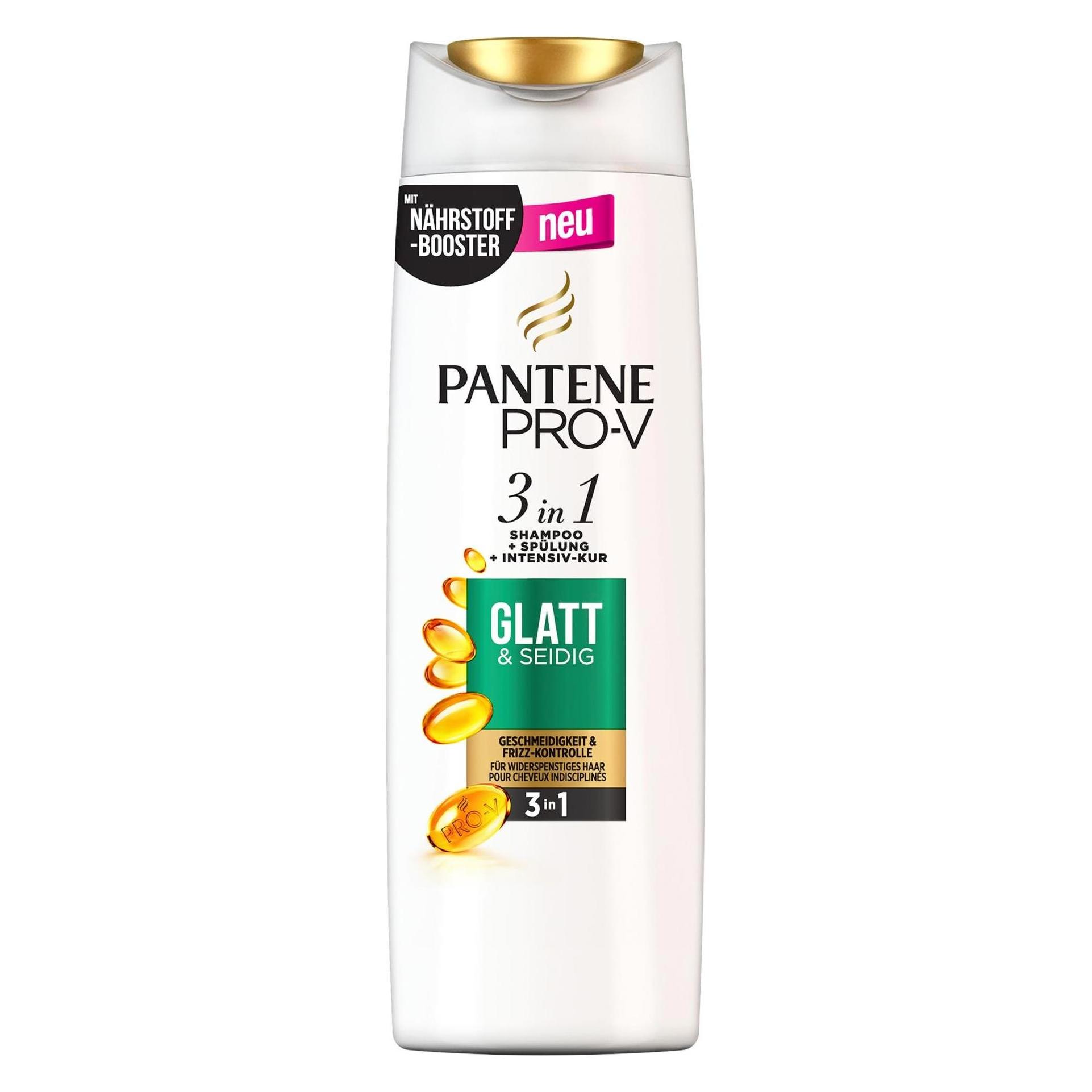 Pantene Glatt & Seidig 3in1 (Flüssiges Shampoo, 250 ml) (8001090633323)
